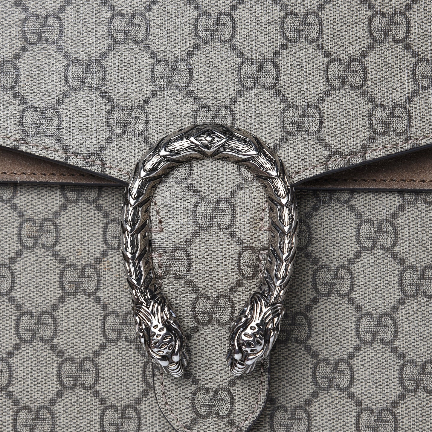 GG Supreme Monogram Medium Dionysus Shoulder Bag Taupe
