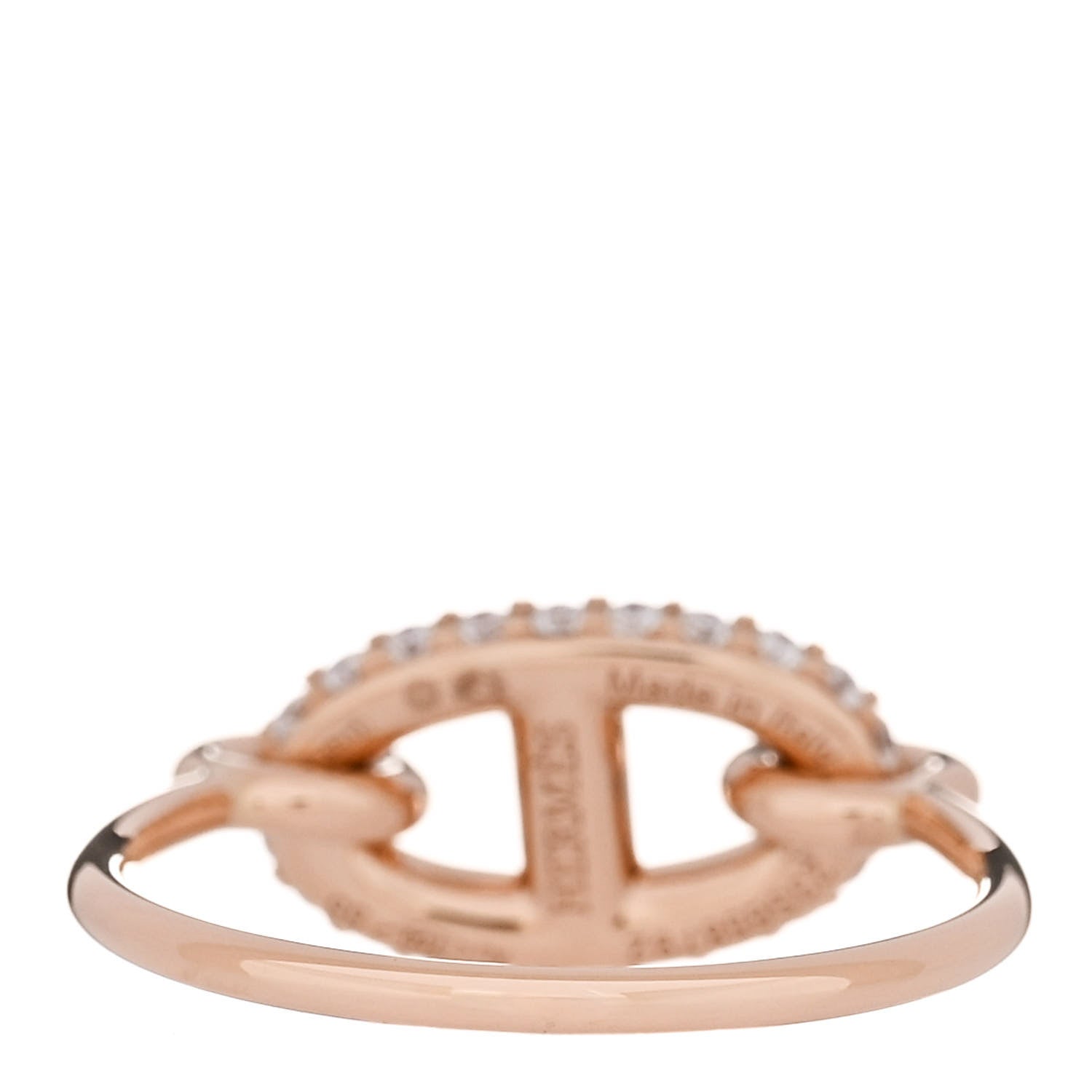 Hermes 18K Rose Gold Diamond Farandole Ring 55 7.25 4 of 6