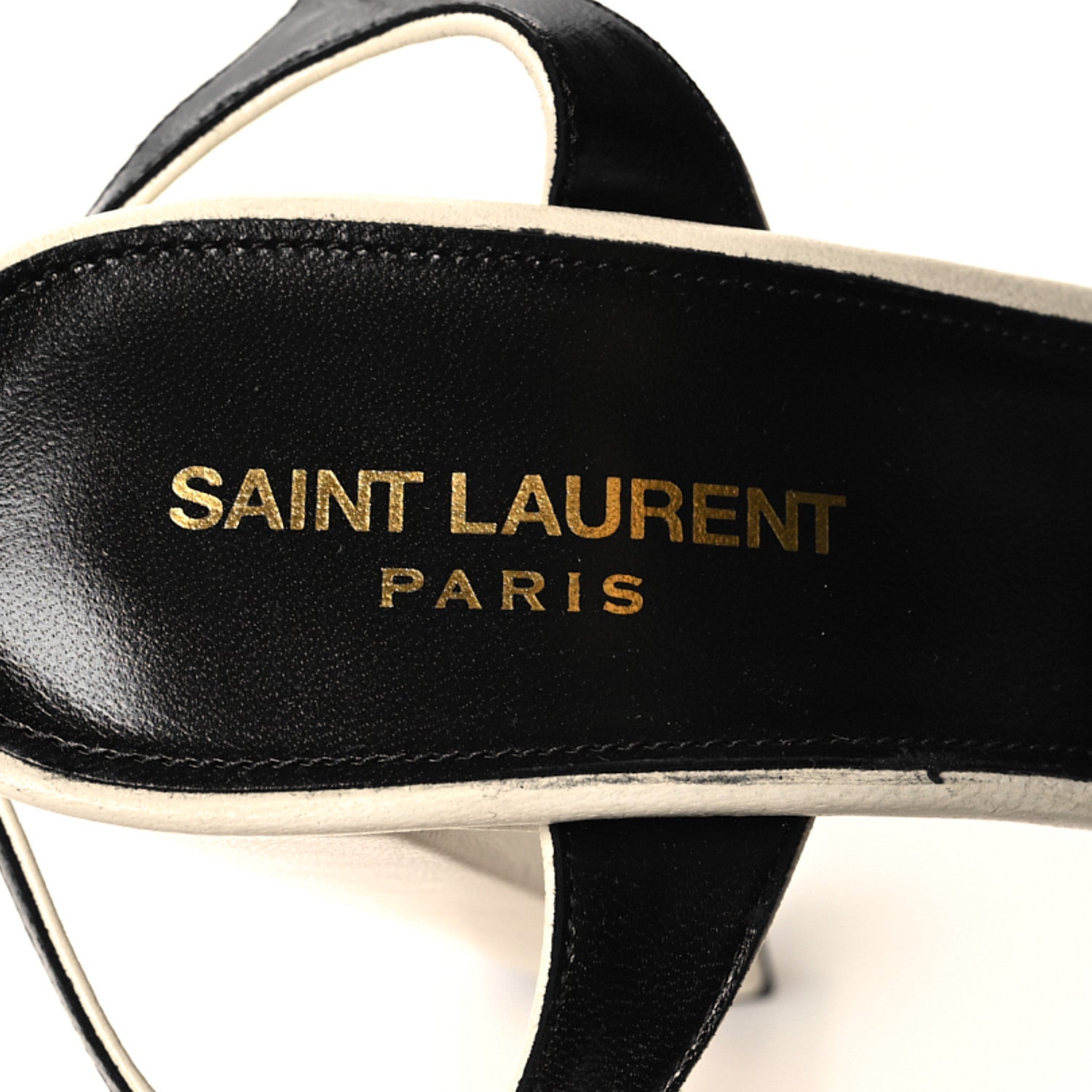 Saint Laurent Vendome Bianca 85 Platform Sandals 38 Pearl 8 of 9