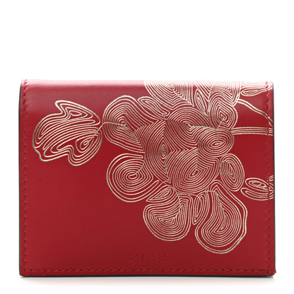 Gucci Calfskin Chinese New Year Card Case Wallet Red 1 of 8