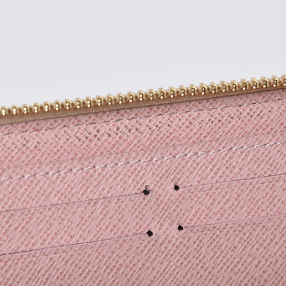 Louis Vuitton Damier Azur Clemence Wallet Rose Ballerine 8 of 8