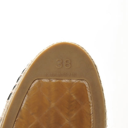 Chanel Lambskin CC Espadrilles 38 White Black 7 of 16