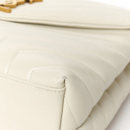 Saint Laurent Calfskin Y Quilted Monogram Medium Loulou Chain Satchel Crema Soft 11 of 11