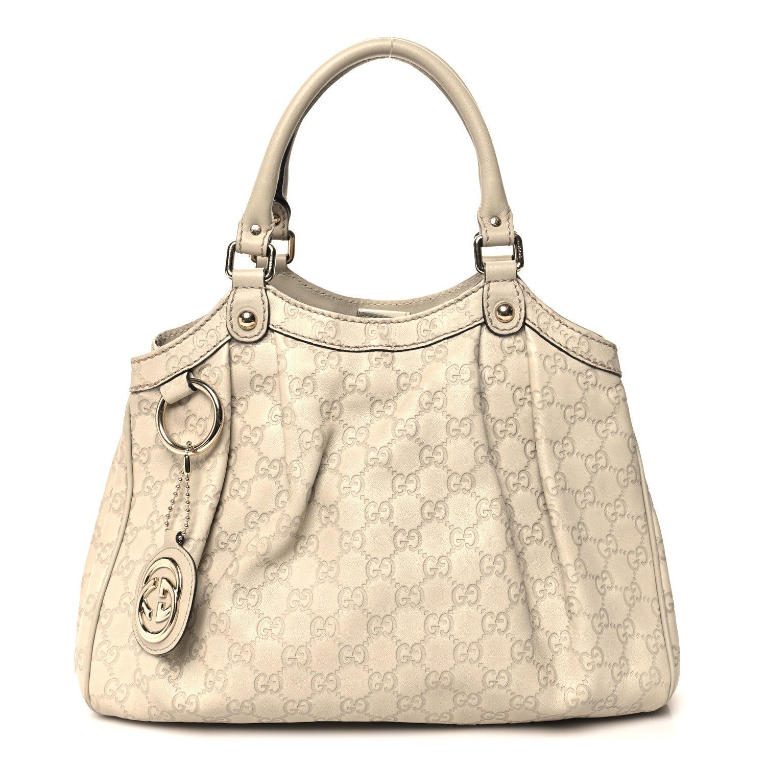 Gucci Guccissima Medium Sukey Tote Mystic White 1 of 11
