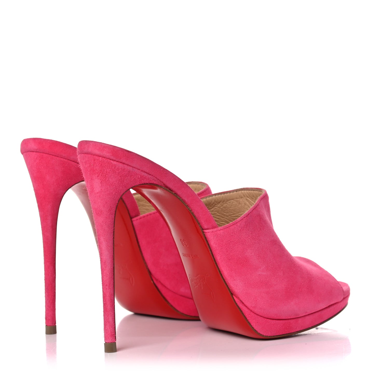 Suede Pigamule 120 Slide Sandals 38 Bangal Rose