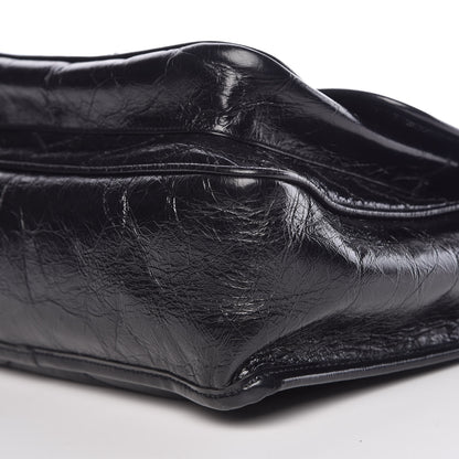 Saint Laurent Crinkled Calfskin Matelasse Monogram Medium Niki Chain Satchel Black 9 of 9