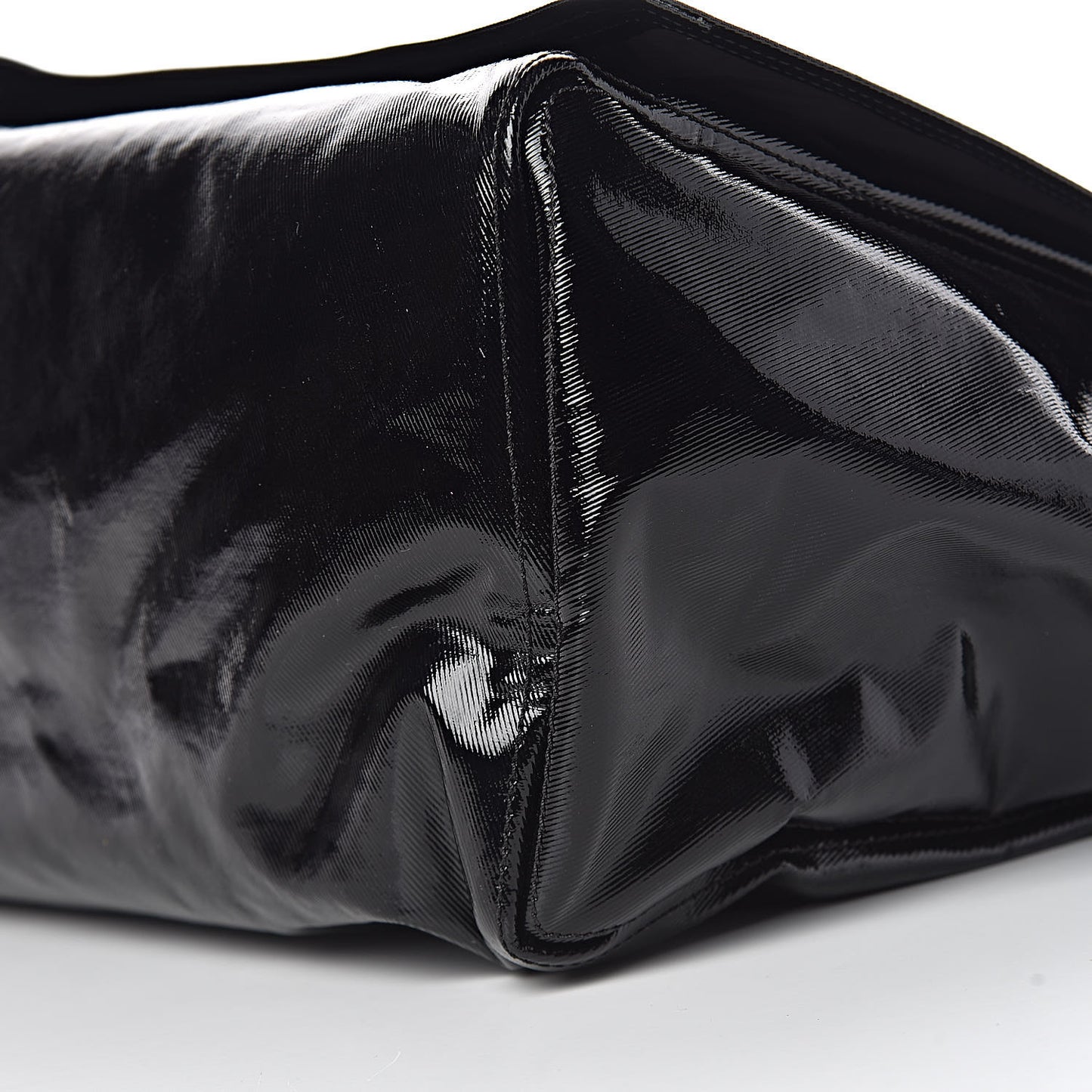Shiny Canvas VLTN Medium Messenger Bag Black