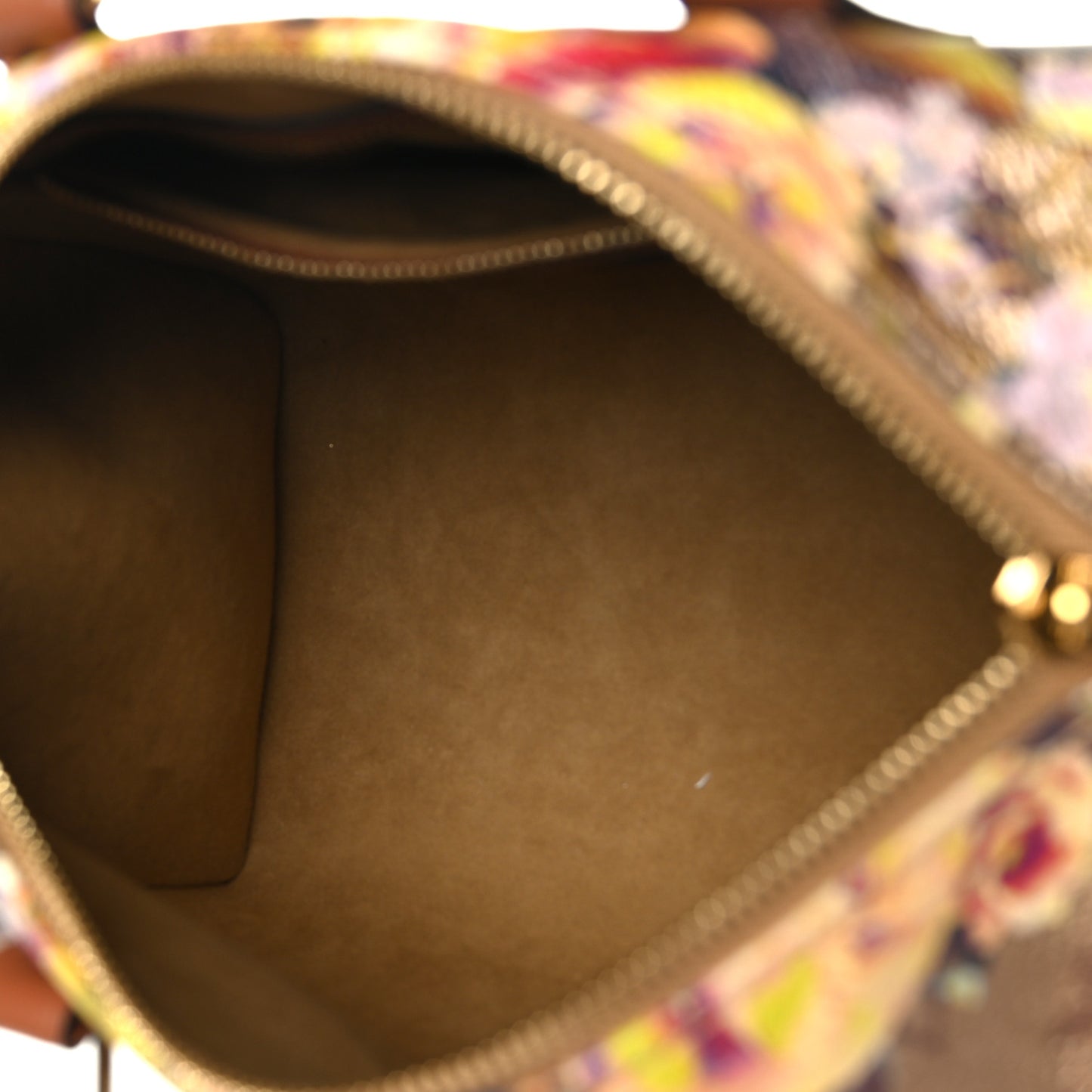 Metallic Monogram LV Garden Speedy Bandouliere 25 Gold