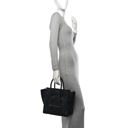 Celine Smooth Calfskin Micro Luggage Black 2 of 13