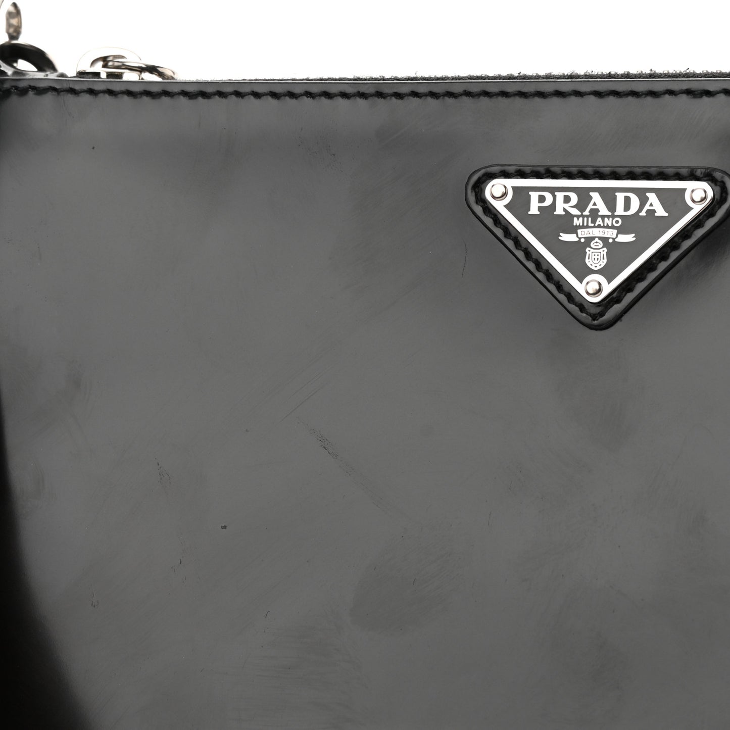 Spazzolato Pocket Pouch Shoulder Bag Black