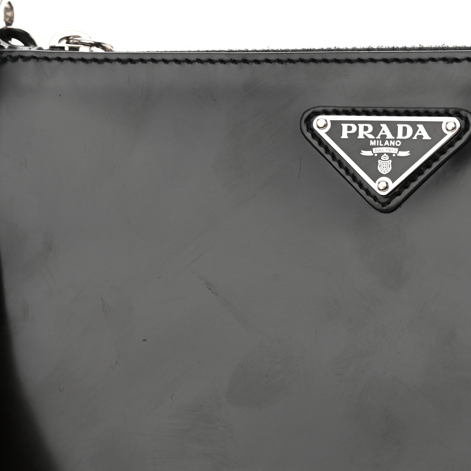 Prada Spazzolato Pocket Pouch Shoulder Bag Black 12 of 12