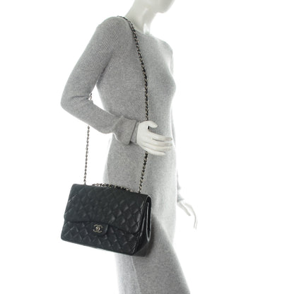 Chanel Caviar Quilted Jumbo Single Flap Black 2 of 7