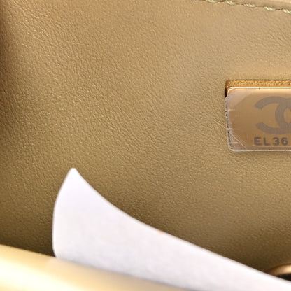 Chanel Lambskin Enamel Quilted Mini Coco Hearts Square Flap Light Green 7 of 13