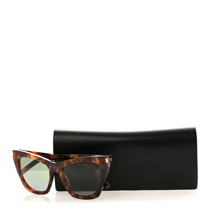 Saint Laurent New Wave SL214 Kate Cat Eye Sunglasses Havana Brown 8 of 8