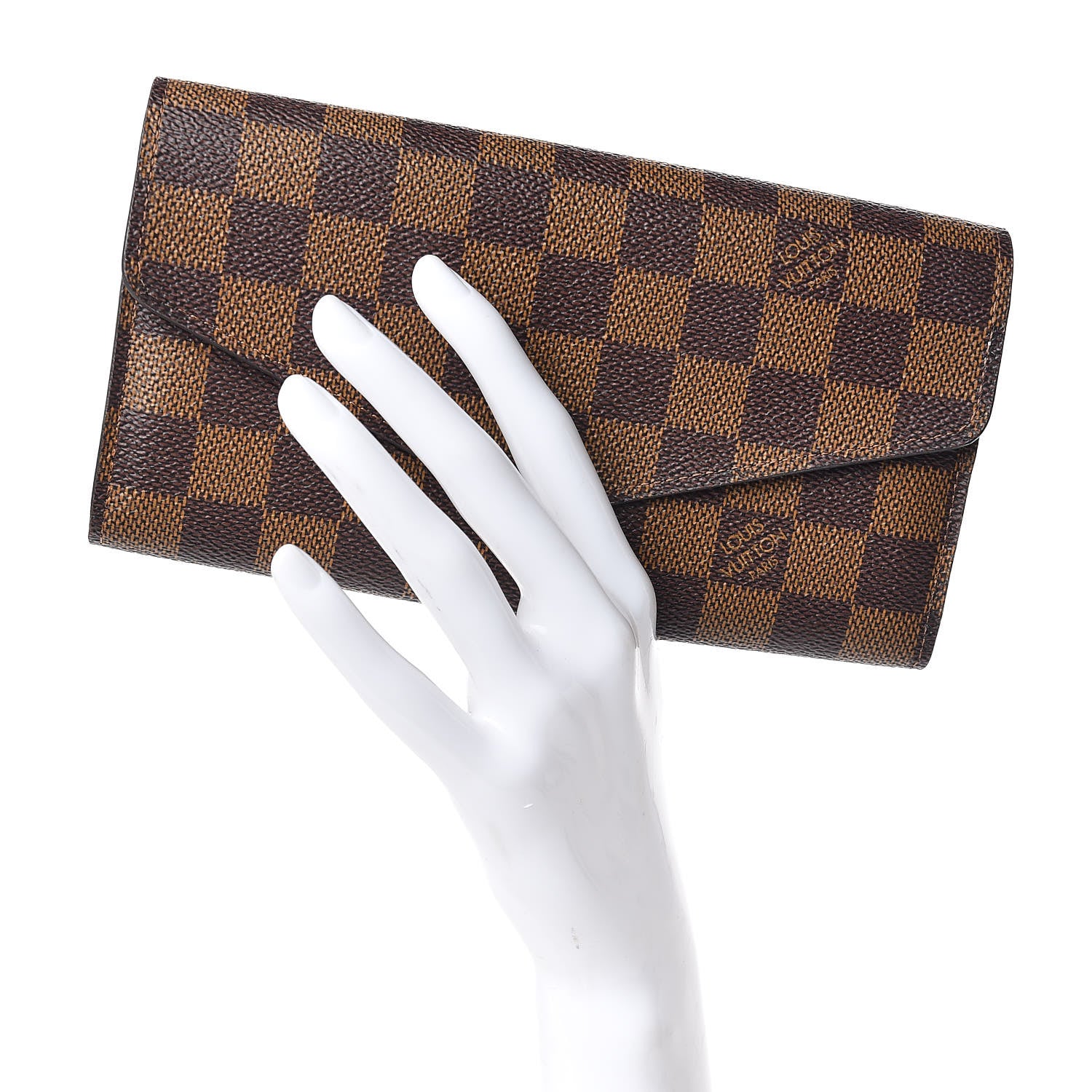 Louis Vuitton Damier Ebene Sarah Wallet NM 2 of 8