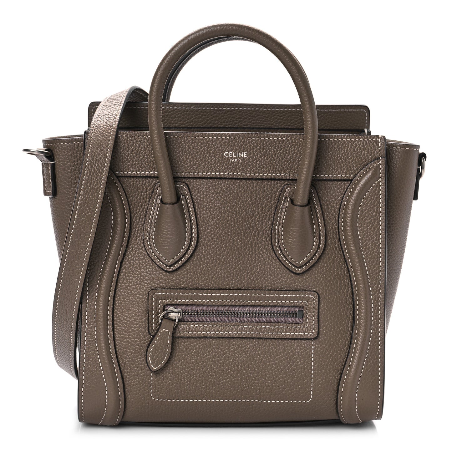 Drummed Calfskin Nano Luggage Souris