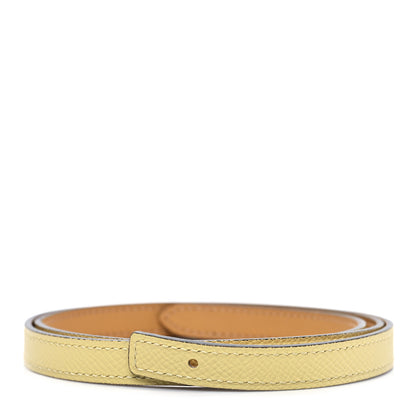 Hermes Epsom Swift 13mm Belt Strap 80 32 Jaune Poussin Sesame 1 of 3