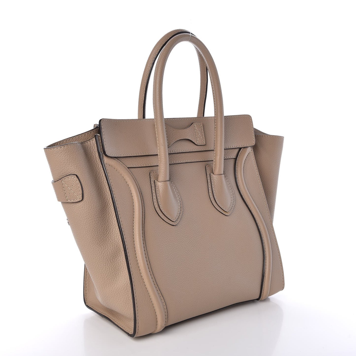 Drummed Calfskin Micro Luggage Dune