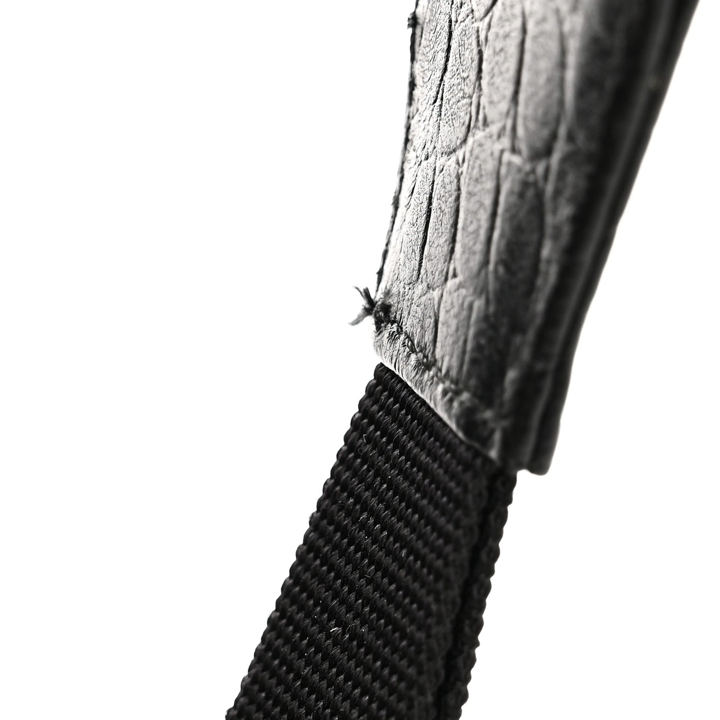 Calfskin Logo Crocodile Embossed Everyday Backpack Black