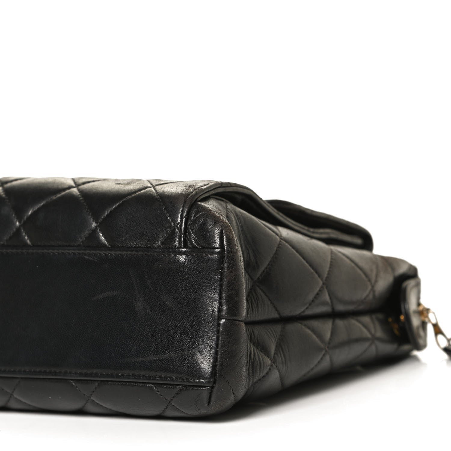 Chanel Lambskin Quilted Flap Shoulder Bag Black 10 of 10