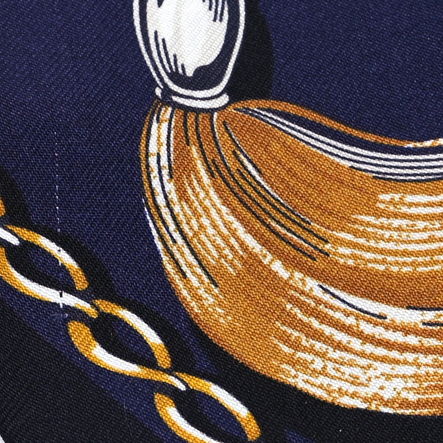 Silk Cavalcades Twilly Marine Caramel White