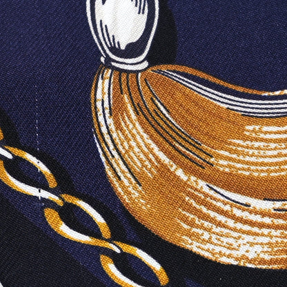 Hermes Silk Cavalcades Twilly Marine Caramel White 4 of 4