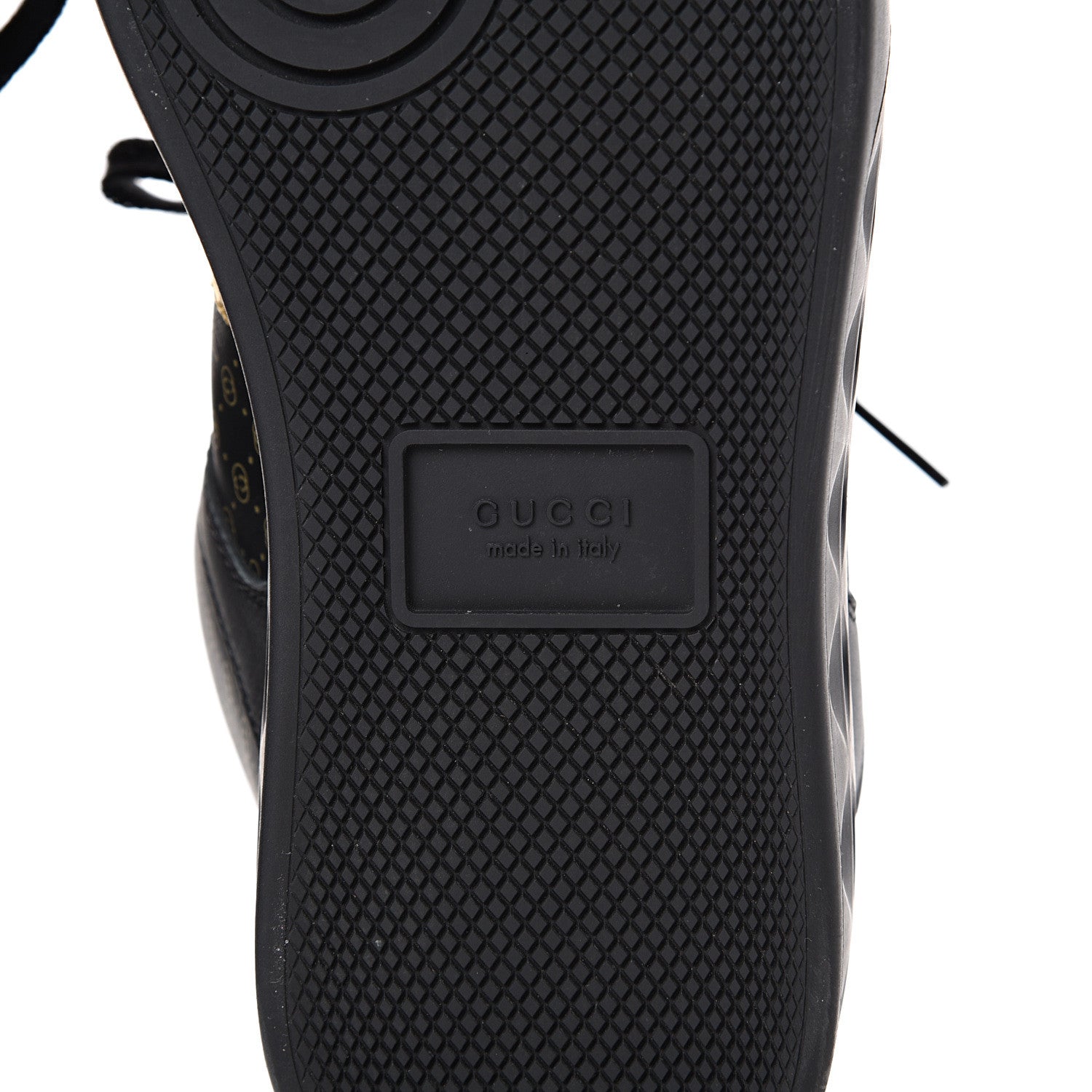 Gucci X DAPPER DAN Calfskin Laminated Ayers GG Micro Monogram Womens High Top Sneakers 38 Black 6 of 7