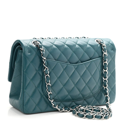 Chanel Caviar Quilted Medium Double Flap Dark Green 3 of 11