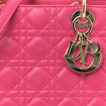 Christian Dior Lambskin Cannage Medium Lady Dior Pink 7 of 11