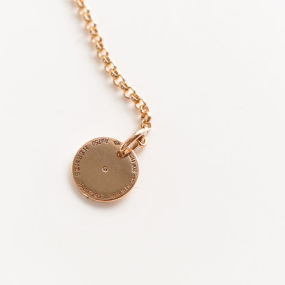 Hermes 18K Rose Gold Diamond Gambade Necklace 7 of 9