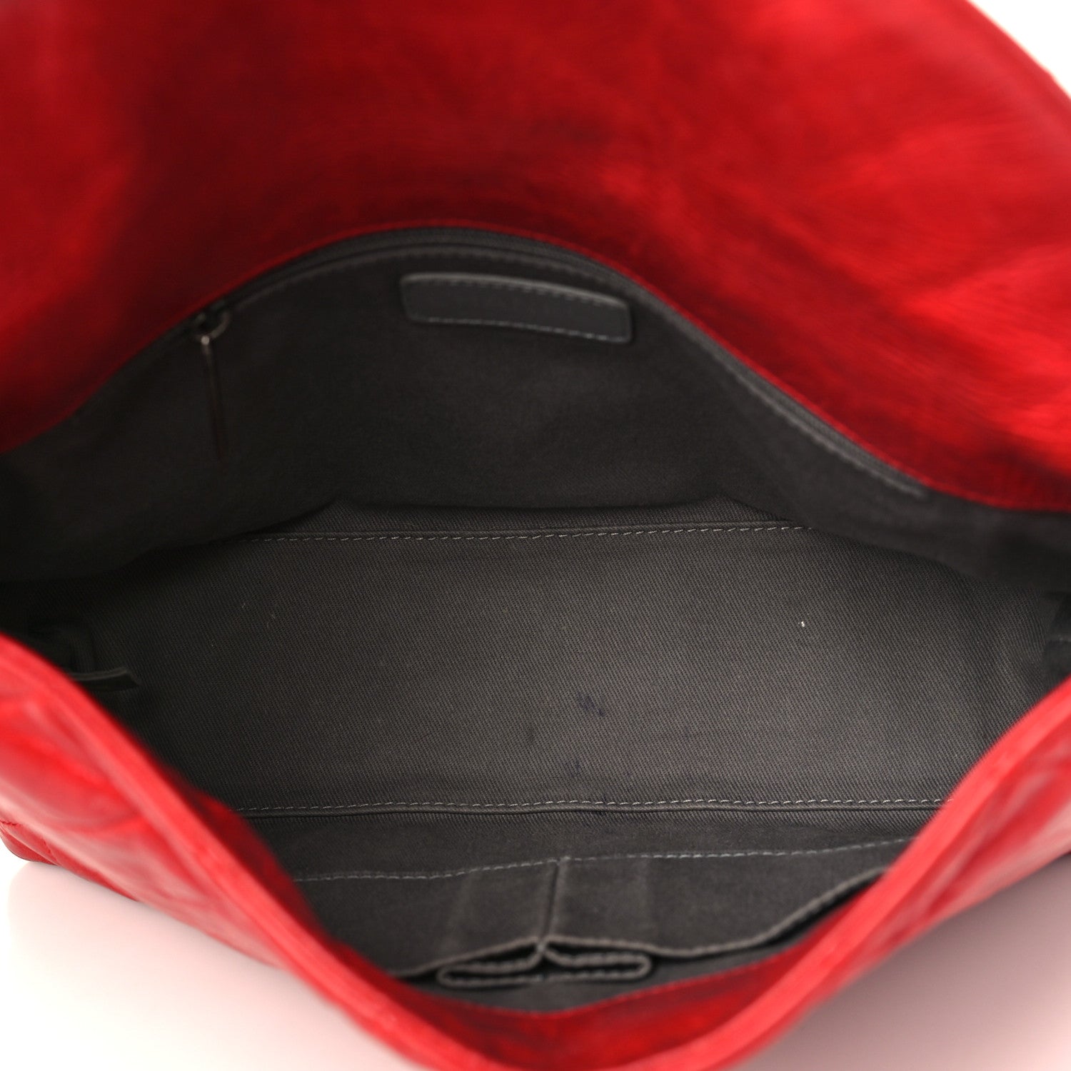 Chanel Glazed Calfskin Hobo Red 5 of 10