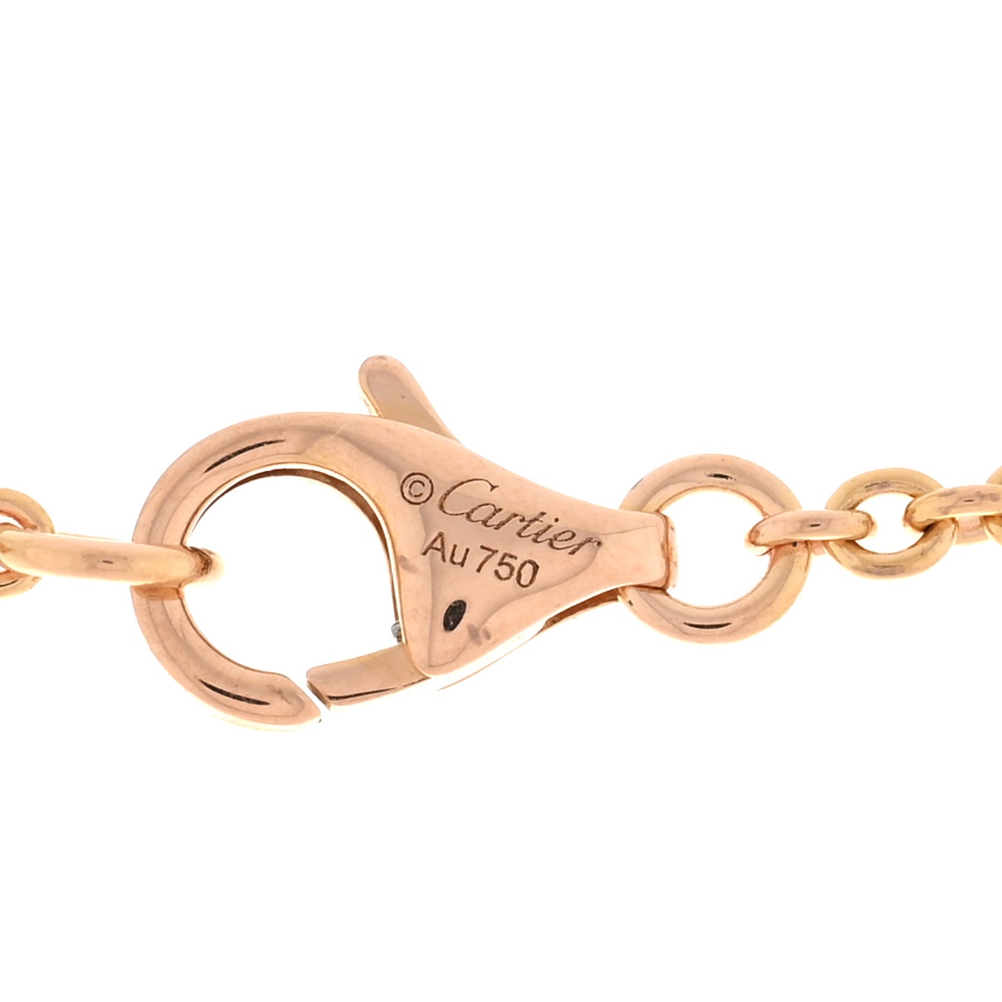 18K Pink Gold Interlocking LOVE Necklace