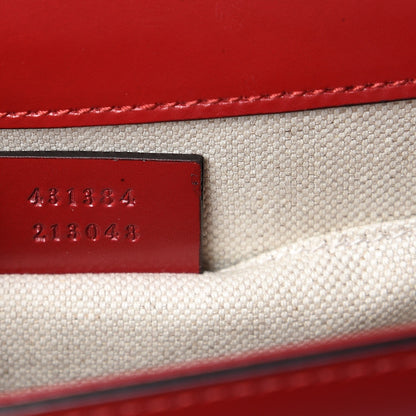 Gucci Knight Calfskin Small GG Marmont Chain Handle Bag Hibiscus Red 8 of 8