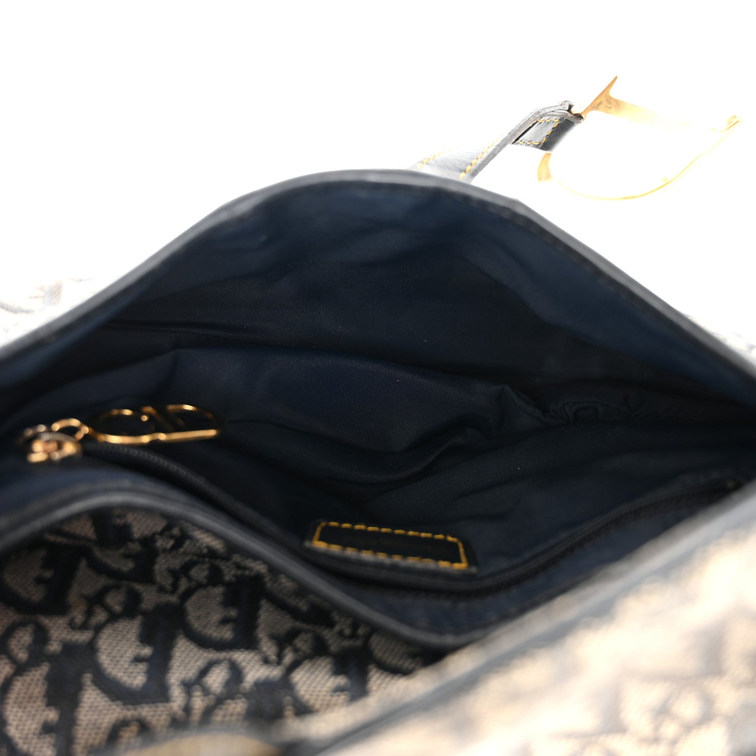 Christian Dior Monogram Saddle Bag Blue 5 of 10