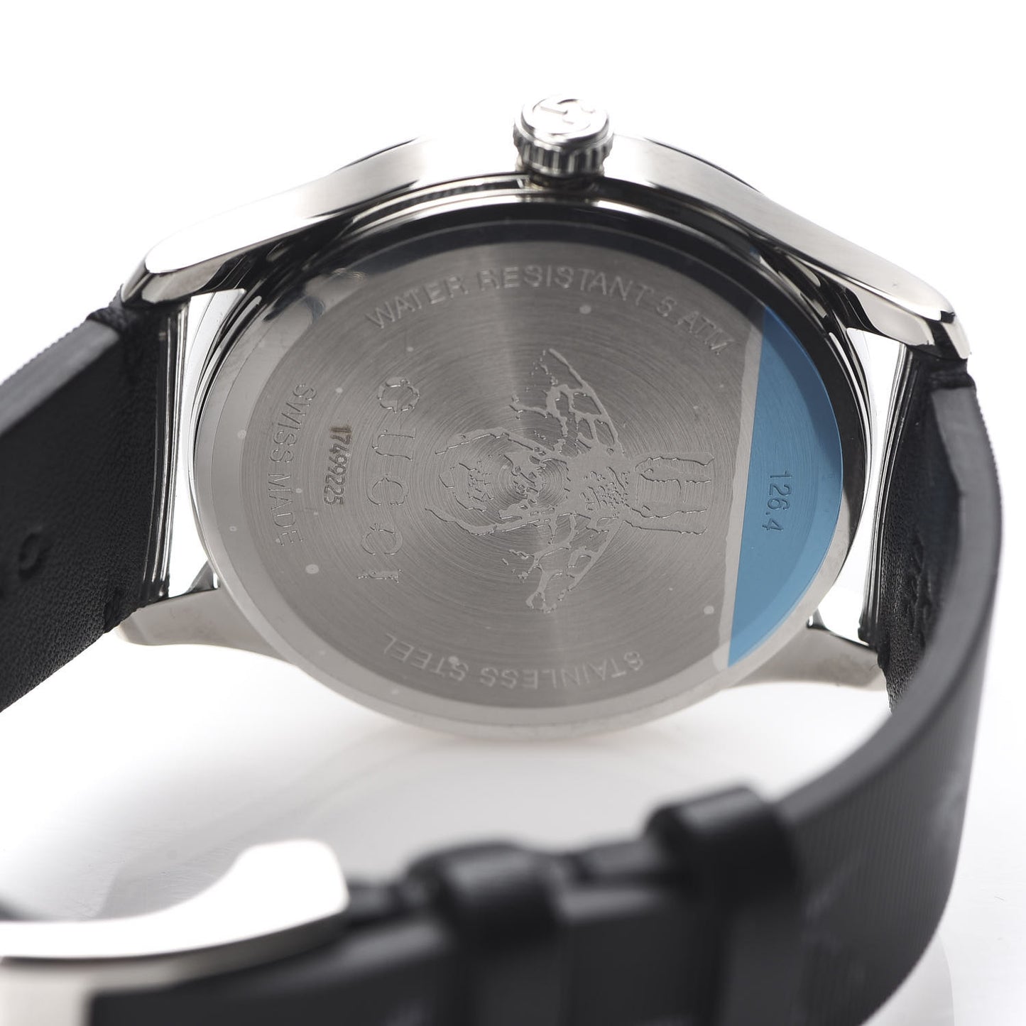 Stainless Steel Calfskin 38mm G-Timeless Bee Star Hologram Quartz Watch Black