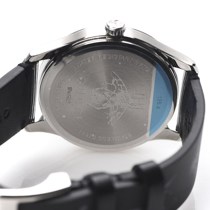 Gucci Stainless Steel Calfskin 38mm G-Timeless Bee Star Hologram Quartz Watch Black 5 of 8