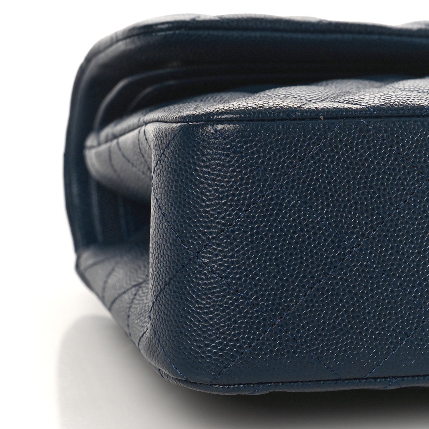 Chanel Caviar Quilted Small Double Flap Navy 8 of 9