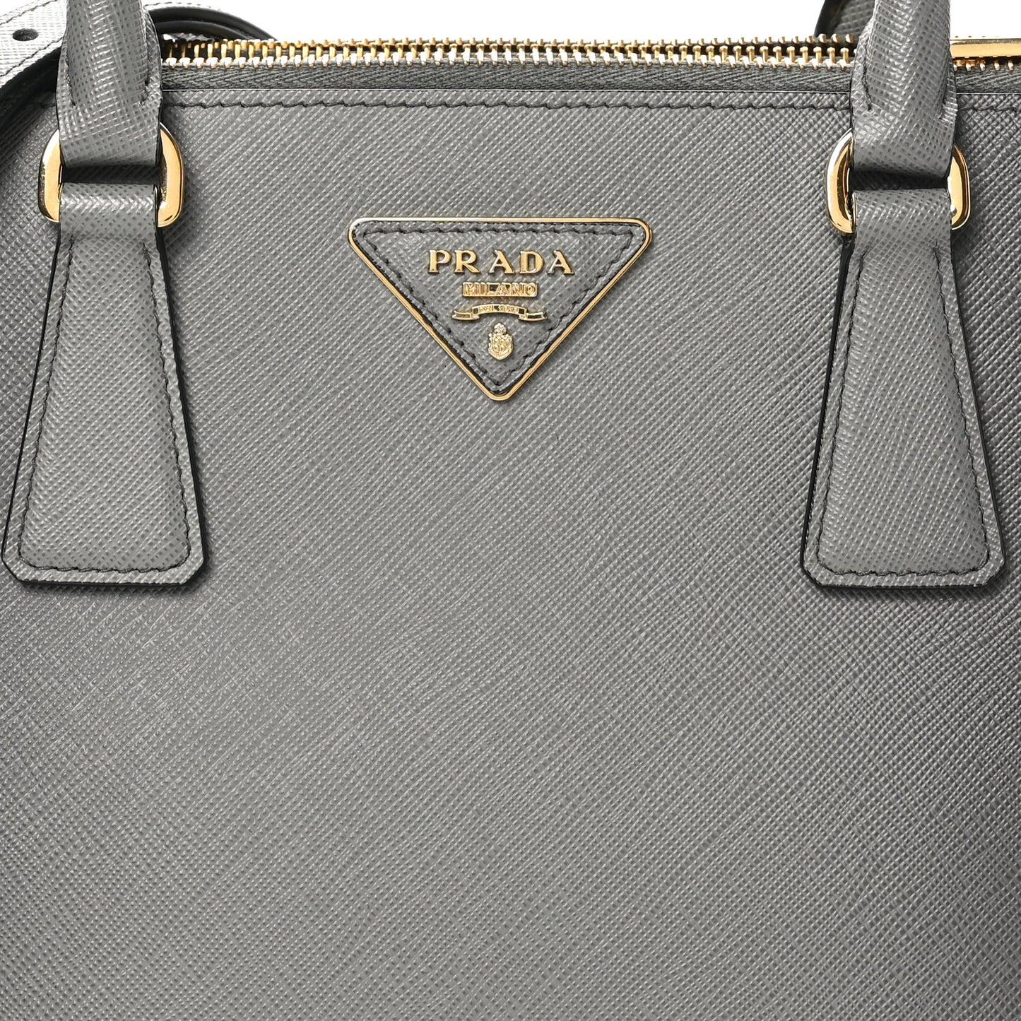 Saffiano Ombre Small Galleria Double Zip Tote Gradient Slate Grey