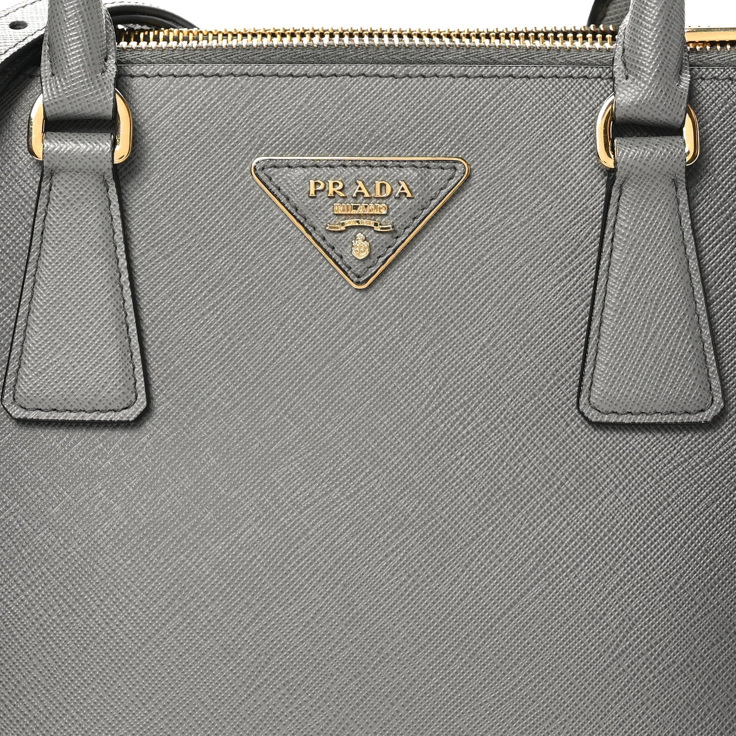 Prada Saffiano Ombre Small Galleria Double Zip Tote Gradient Slate Grey 7 of 9