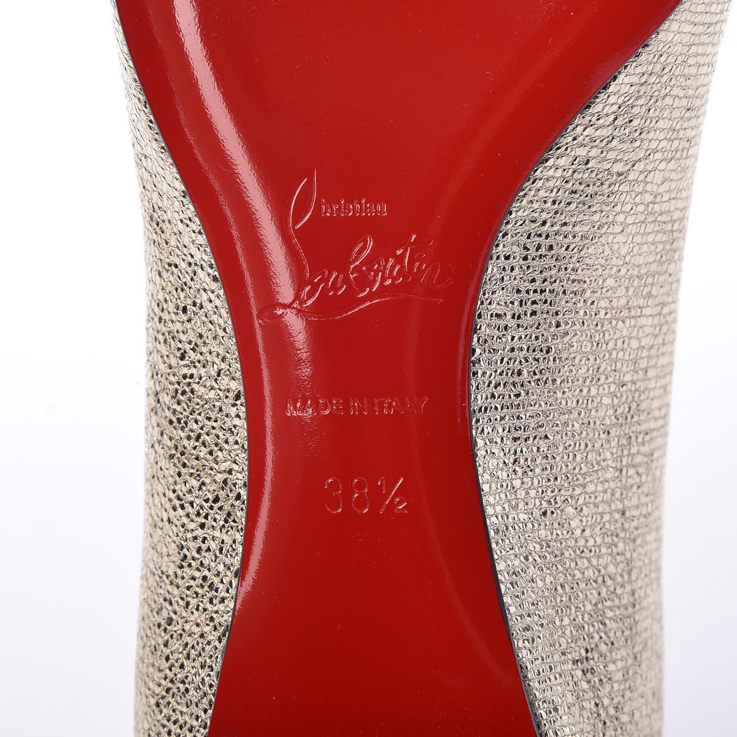 Metallic Nappa Merimee Flats 38.5 Platine