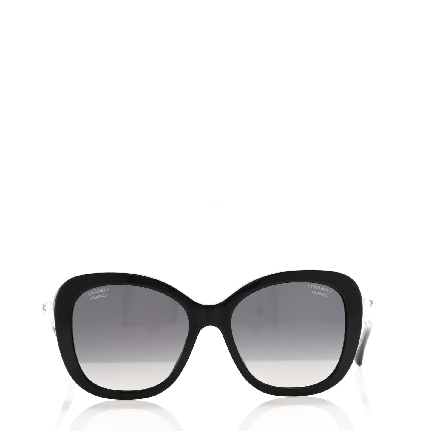 Acetate Polarized Butterfly Winter Pearl Sunglasses 5339-H Black