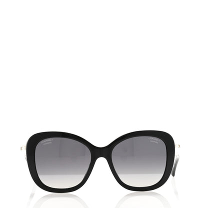 Chanel Acetate Polarized Butterfly Winter Pearl Sunglasses 5339-H Black 2 of 8