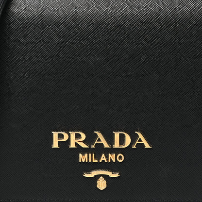 Prada Saffiano Lux Mini Crossbody Bag Black 8 of 12