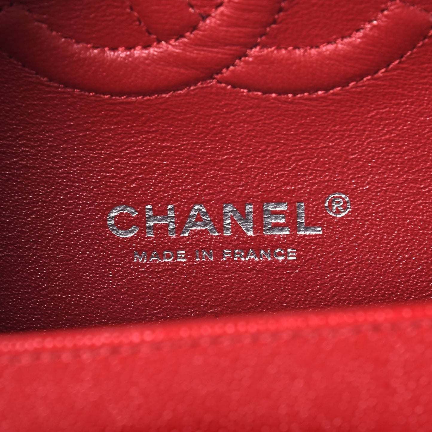 Caviar Quilted Medium Double Flap Red