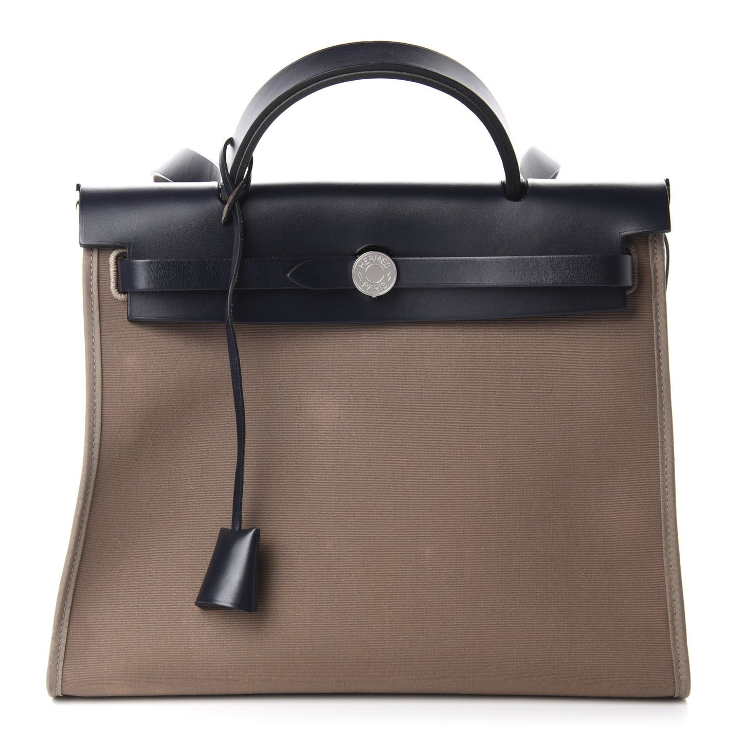 Vache Hunter Toile Herbag Zip 31 PM Etoupe Bleu Saphir