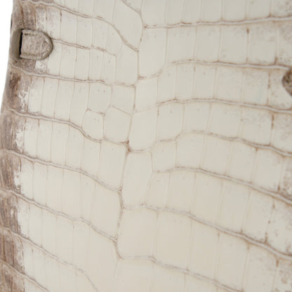 Hermes Matte Niloticus Crocodile Himalaya Kelly Retourne 25 White 20 of 32
