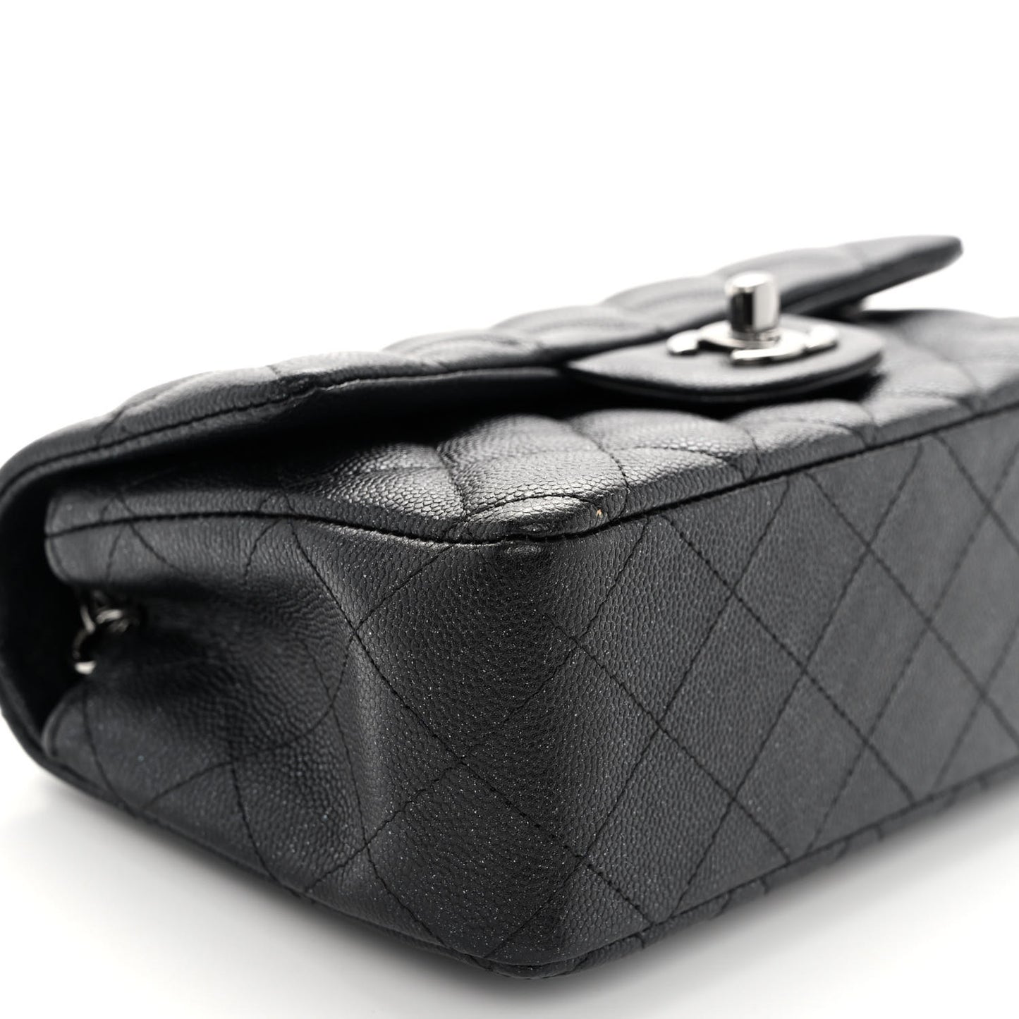 Caviar Quilted Mini Rectangular Flap Black