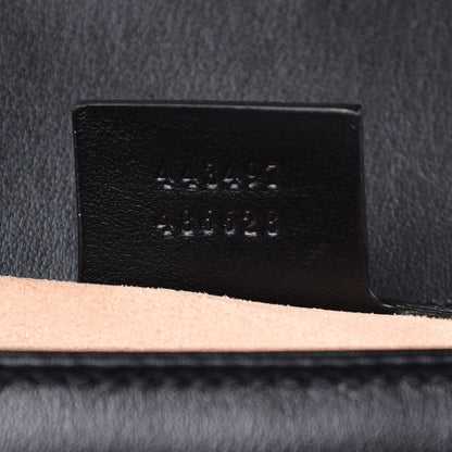 Gucci Calfskin Matelasse Small GG Marmont Shoulder Bag Black 7 of 9