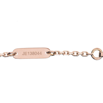 Van Cleef & Arpels 18K Rose Gold Diamond Grey Mother of Pearl Vintage Alhambra Pendant Necklace 6 of 8