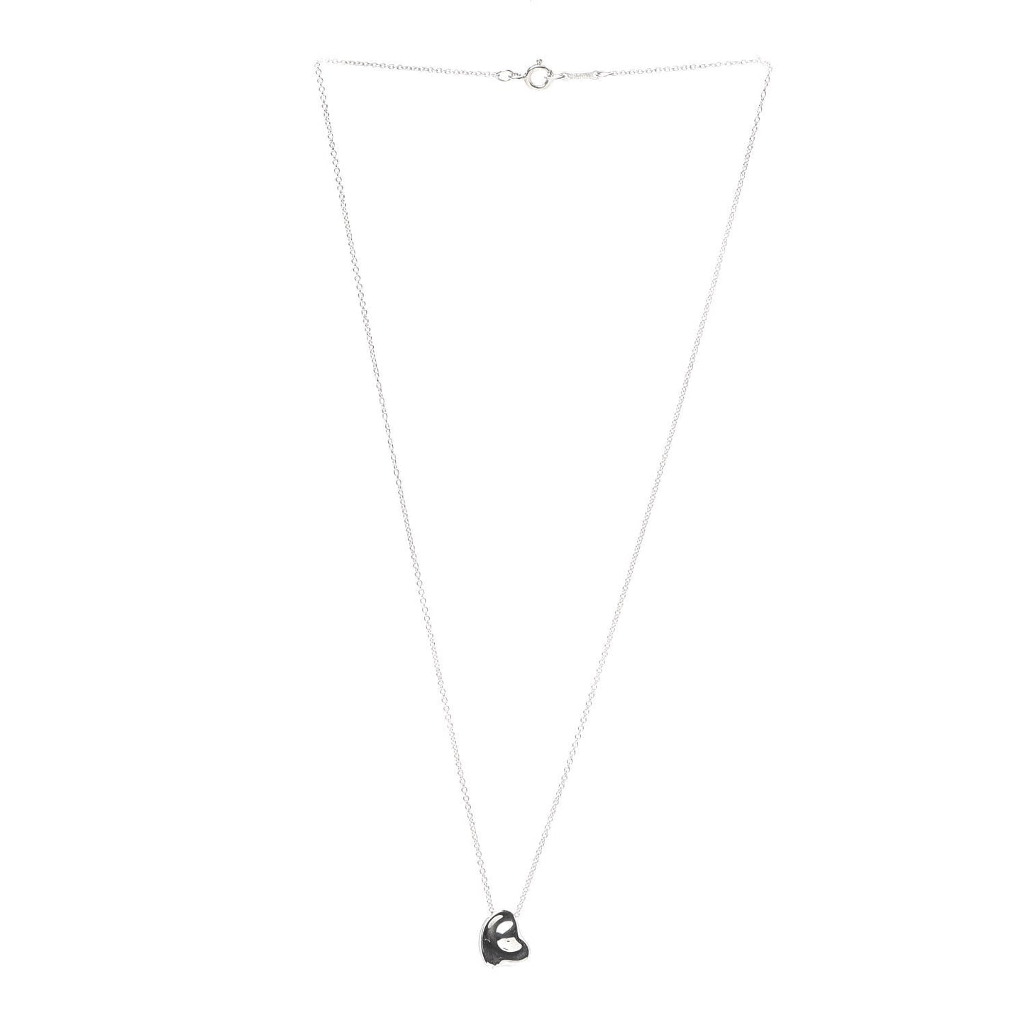 Sterling Silver 9mm Elsa Perretti Full Heart Pendant Necklace